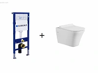 1x toilet + geberit inbouwreservoir - wit