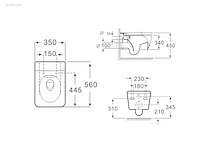 1x toilet + geberit inbouwreservoir - wit - afbeelding 4 van  7