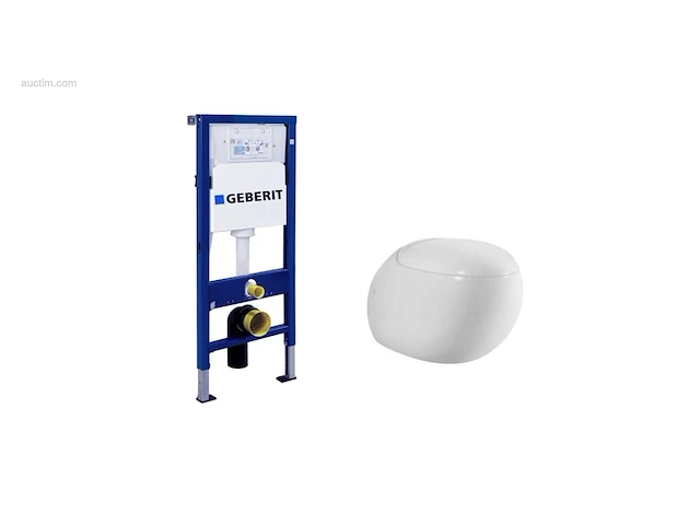 1x toilet + geberit inbouwreservoir - wit - afbeelding 1 van  8