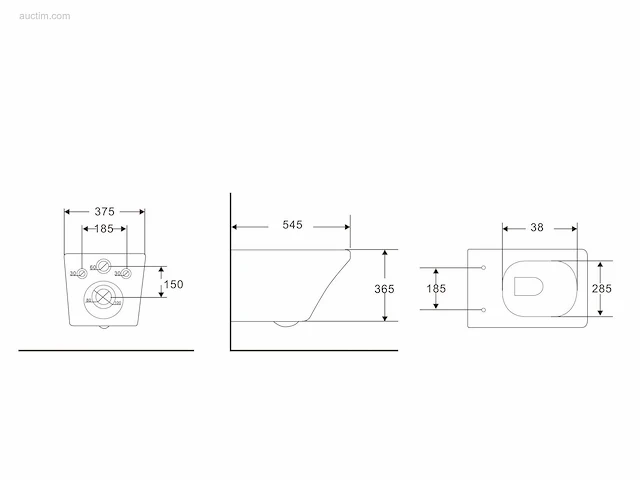 1x toiletset - geberit inbouwreservoir - mat... - afbeelding 4 van  7