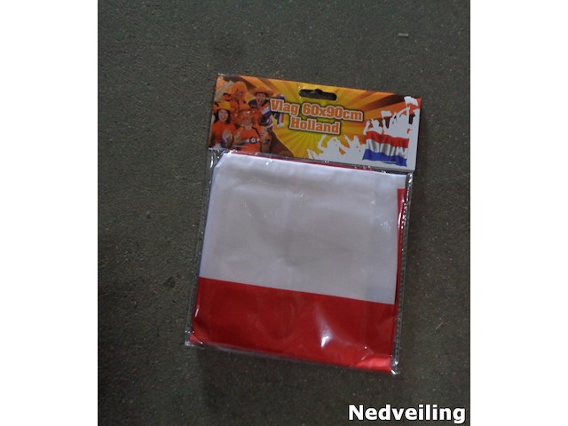 1x vlag nederland 60x90cm r-w-bl - afbeelding 2 van  3