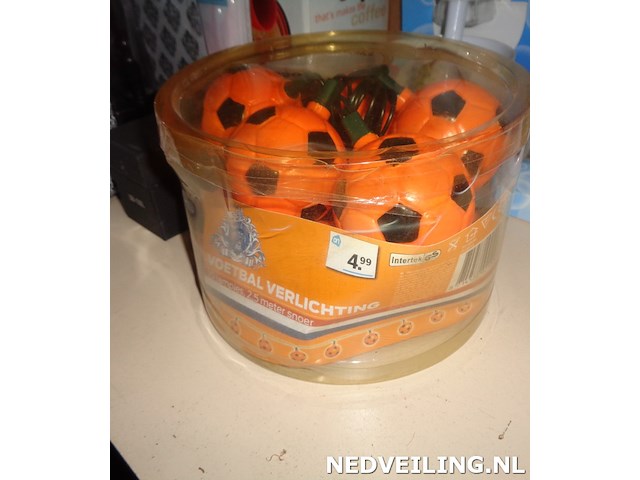 1x voetbal verlichting 10 lampjes - afbeelding 1 van  3