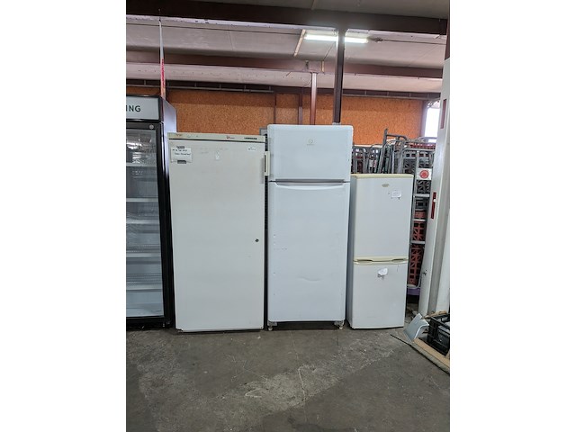 1x vriezer met 2x koel- / vriescombinatie liebherr, indesit, exquisit - afbeelding 1 van  11