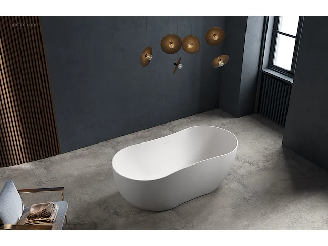 1x vrijstaand bad - mat wit - 170x80x58cm -... - afbeelding 2 van  4