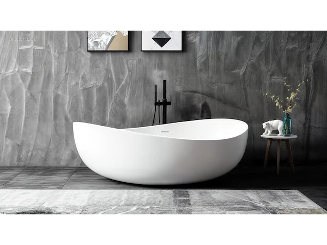 1x vrijstaand bad - mat wit - 180x110x62cm -... - afbeelding 1 van  4
