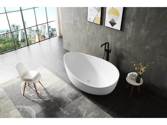 1x vrijstaand bad - mat wit - 180x110x62cm -... - afbeelding 2 van  4
