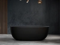 1x vrijstaand bad - mat zwart - 170x80x58cm -...