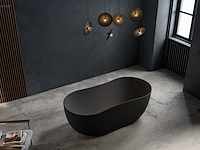1x vrijstaand bad - mat zwart - 170x80x58cm -... - afbeelding 2 van  3
