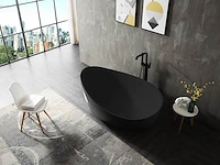 1x vrijstaand bad - mat zwart - 180x110x62cm -... - afbeelding 2 van  4
