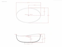 1x vrijstaand bad - mat zwart - 180x110x62cm -... - afbeelding 4 van  4
