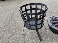 1x vuurkorf en 1x tuinhaard esschert design, zwart - afbeelding 2 van  4