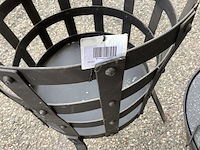 1x vuurkorf en 1x tuinhaard esschert design, zwart - afbeelding 4 van  4