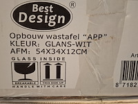 1x waskom best design, app, glans wit - afbeelding 6 van  6