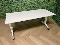 1x witte verrijdbare klaptafel 160x68 - afbeelding 4 van  10