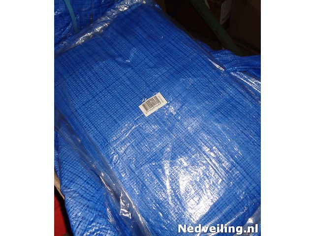 1x zeil blauw 5x8 mtr - afbeelding 1 van  3