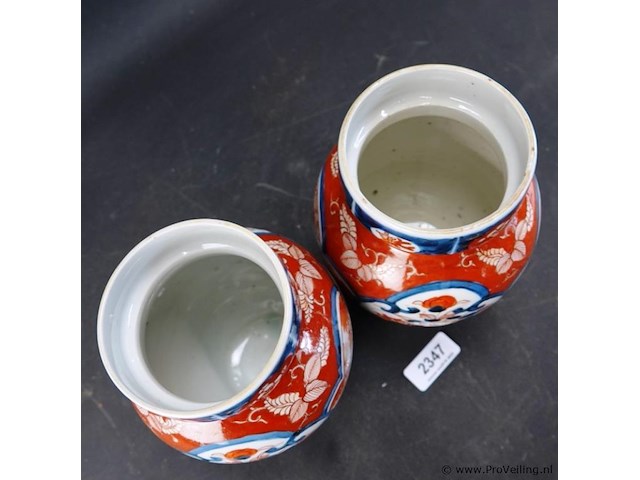 2 19de eeuwse japans imari vazen - afbeelding 5 van  5