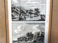 2 antieke drukken tjerkwerd aan de trekvaart nabij bolsward in friesland - afbeelding 2 van  5