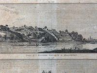 2 antieke etsen gezigt op voorzijde 't klooster alavante in maastricht en achterzijde - afbeelding 3 van  5