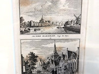 2 antieke gravures dorp harmelen - afbeelding 2 van  5