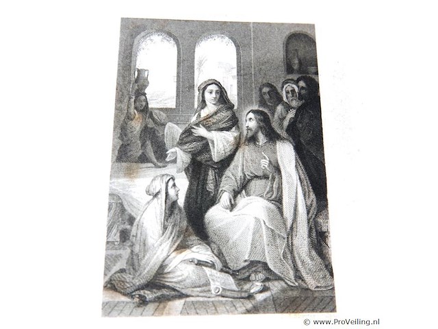 2 antieke gravures in passe-partout - afbeelding 4 van  5