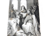 2 antieke gravures in passe-partout - afbeelding 4 van  5