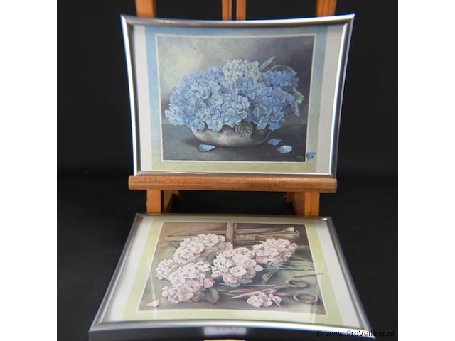 2 bloemstillevens in wissellijst - afbeelding 1 van  5