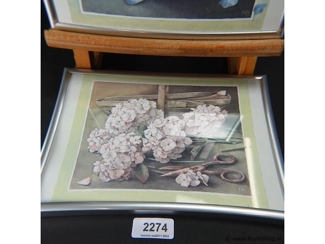 2 bloemstillevens in wissellijst - afbeelding 3 van  5