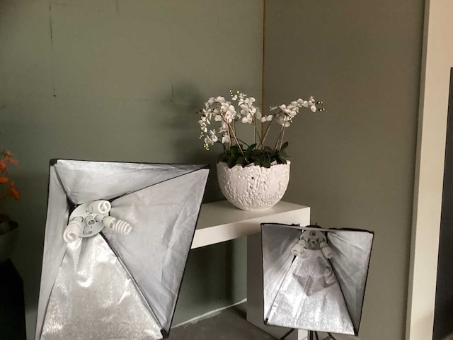 2-delige fotostudio verlichtingsset met softboxen en statieven - afbeelding 4 van  5