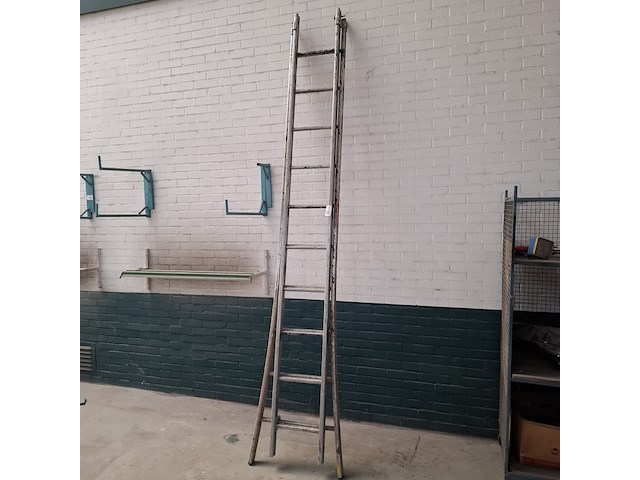 2-delige ladder 2x 10 treeds - afbeelding 1 van  3