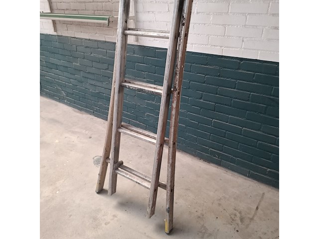 2-delige ladder 2x 10 treeds - afbeelding 2 van  3