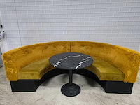 2 delige restaurant bankenset met marmeren tafel - afbeelding 1 van  7