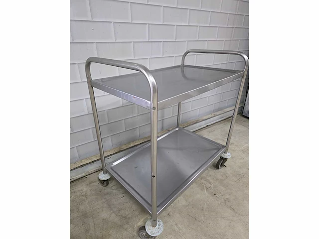 2 delige rvs serveerwagen - afbeelding 4 van  4