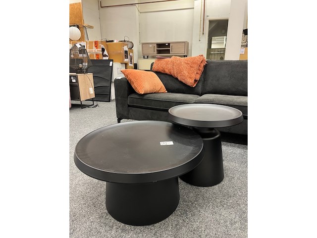 2 delige salontafelset los angeles, zwart - afbeelding 2 van  3
