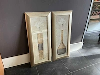 2-delige set ingelijste kunstprints – vaas met witte bloem - afbeelding 3 van  6