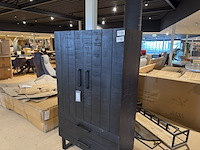 2-deurs kast, label51, santos, zwart - afbeelding 2 van  7