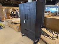 2-deurs kast, label51, santos, zwart - afbeelding 5 van  7