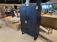 2-deurs kast, label51, santos, zwart - afbeelding 1 van  7