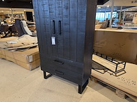 2-deurs kast, label51, santos, zwart - afbeelding 3 van  7