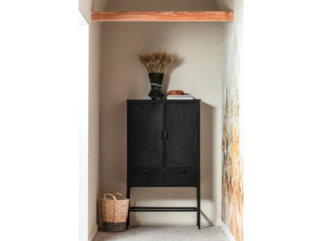 2-deurs kast metaal, woood bepurehome, wish, zwart - afbeelding 2 van  5