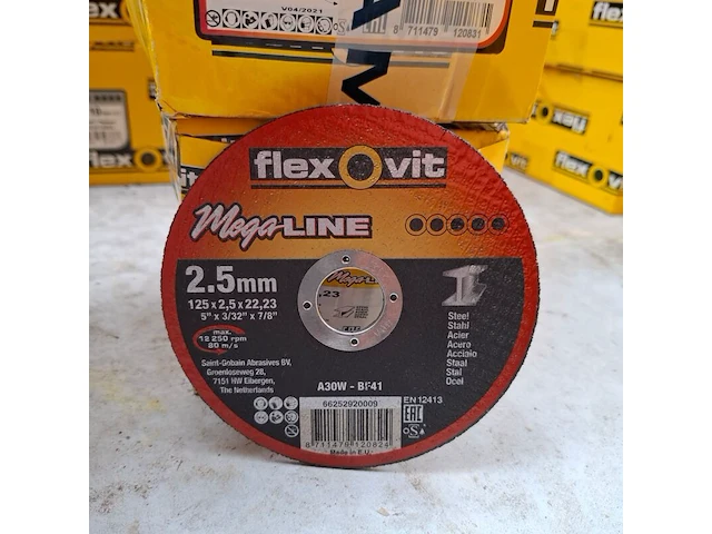 2 doos a 25 stuks doorslijpschijf flexovit, 125x2,5x22,23 - afbeelding 2 van  4