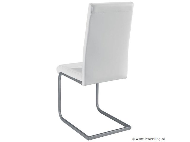 2 eetkamerstoelen / stoel - vegas - kunstleer - wit - afbeelding 6 van  10