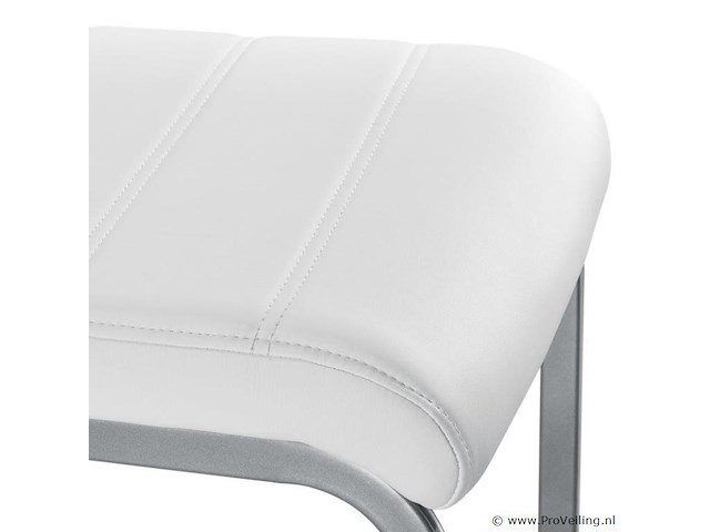 2 eetkamerstoelen / stoel - vegas - kunstleer - wit - afbeelding 10 van  10