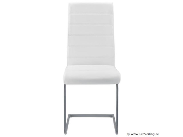 2 eetkamerstoelen / stoel - vegas - kunstleer - wit - afbeelding 8 van  10