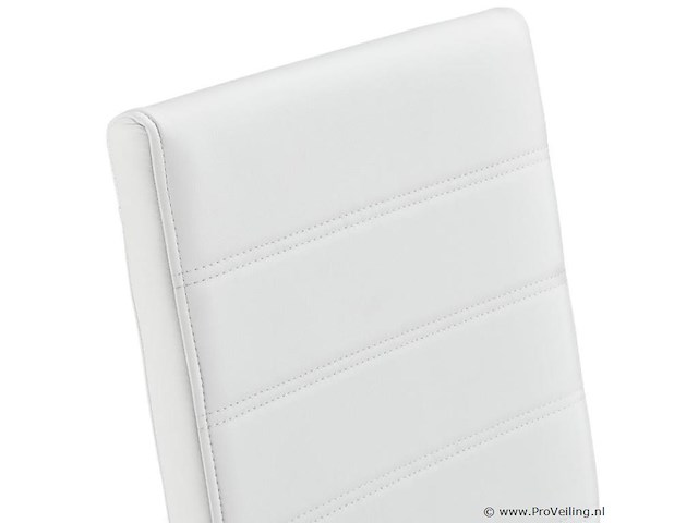 2 eetkamerstoelen / stoel - vegas - kunstleer - wit - afbeelding 9 van  10