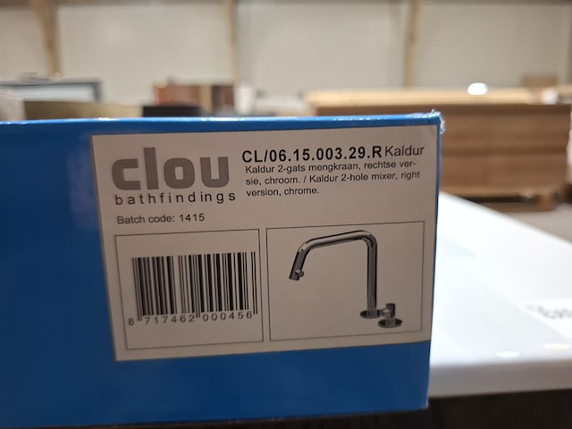 2-gats mengkraan clou, kaldur, chroom - afbeelding 5 van  5