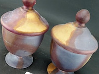 2 glazen dekselvazen - afbeelding 2 van  5