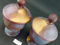 2 glazen dekselvazen - afbeelding 3 van  5