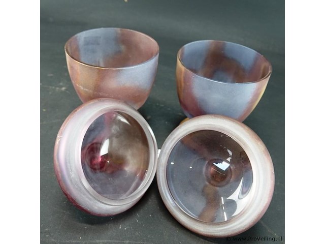 2 glazen dekselvazen - afbeelding 4 van  5