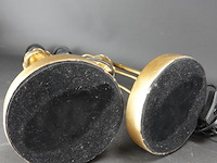 2 goud vergulde kraanvogels koper als lampvoet met kappen - afbeelding 4 van  5