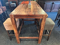 2 hoge bartafels met 10 krukken - afbeelding 2 van  4